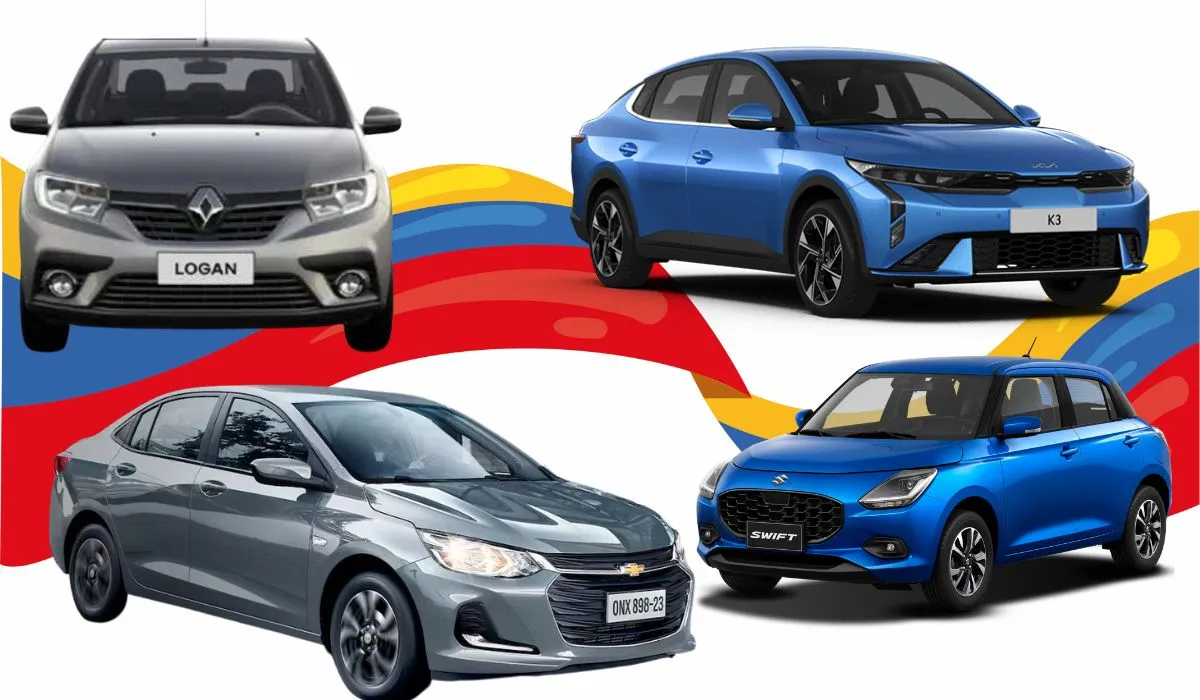 Chevrolet Onix, Kia K3, Suzuki Swift y Renault Logan