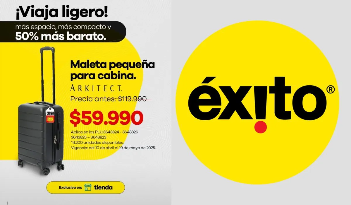 Maletas de cabina Arkitect desde $59.990 en Éxito