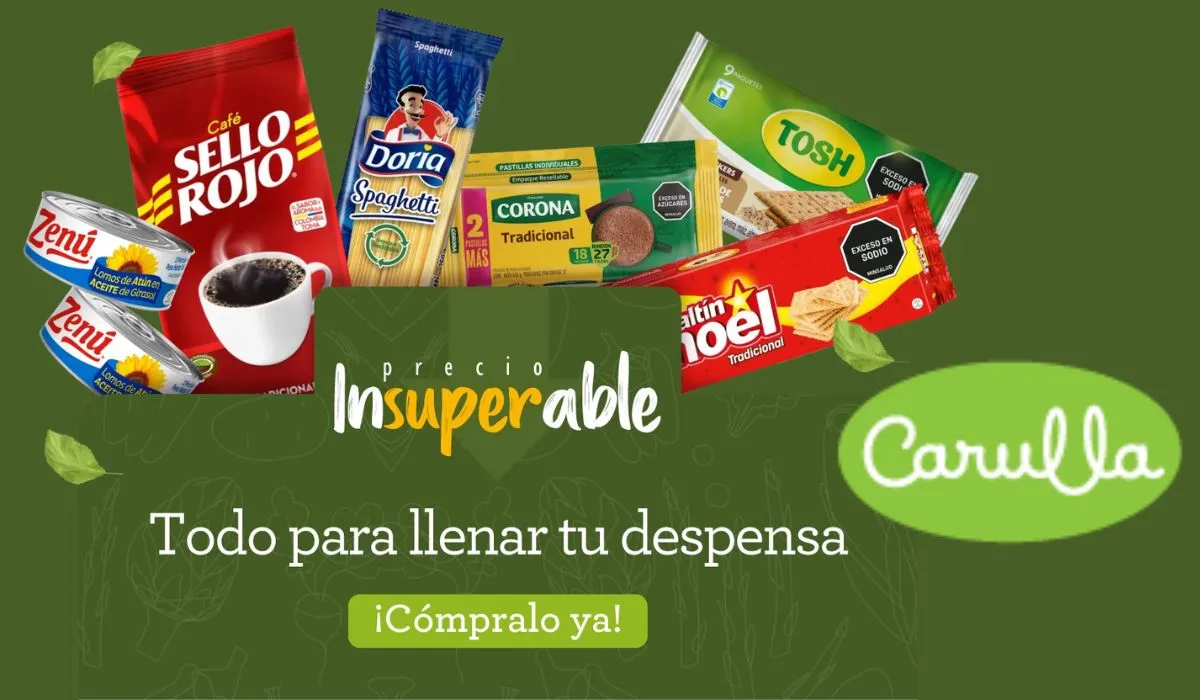 Precios bajos en frutas, verduras y más de la canasta familiar en almacenes Carulla