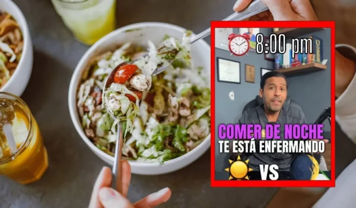 En la noche el cuerpo no está diseñado para la ingesta de comida en cantidades enormes, por lo que manejar un horario y dieta balanceada.