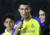 Cristiano Ronaldo con su hijo y Georgina