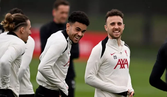 Luis Díaz y Diogo Jota en Liverpool.