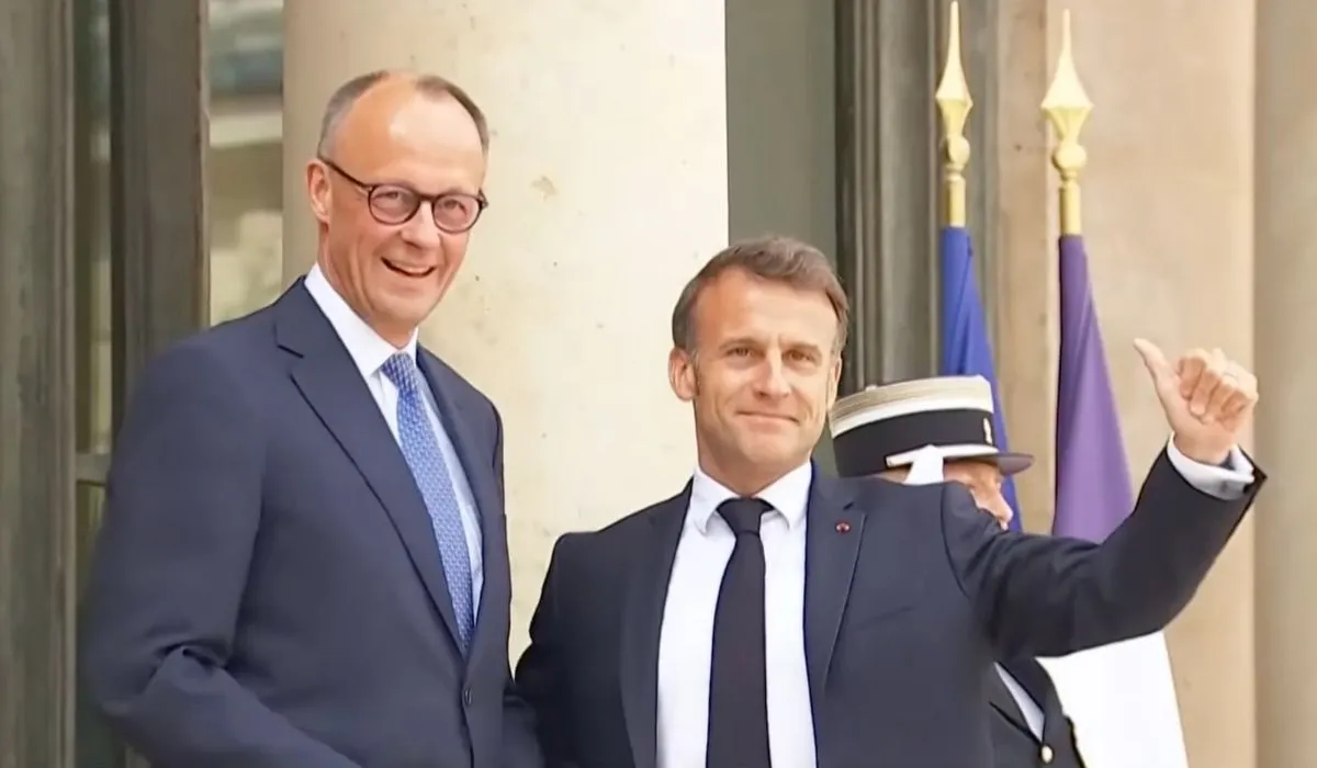 Emmanuel Macron y el canciller Friedrich Merz