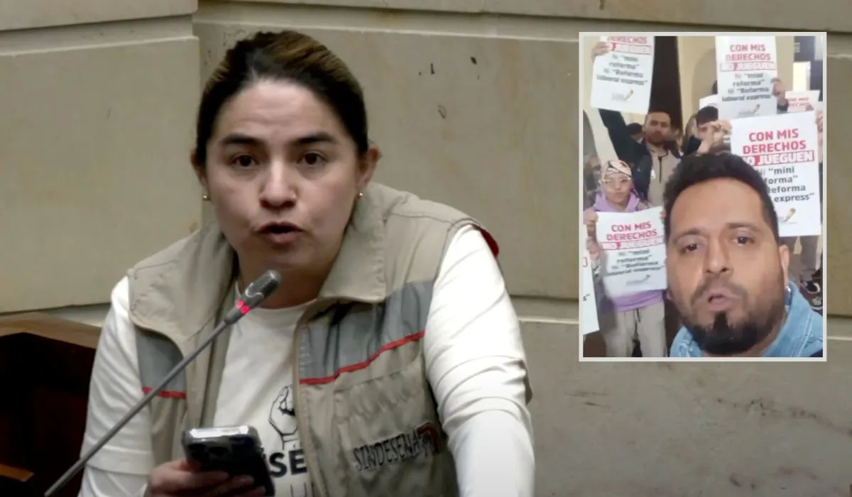 María Fernanda Alfonso Vega, SINDESENA, defendió la reforma laboral en el Senado de la República.