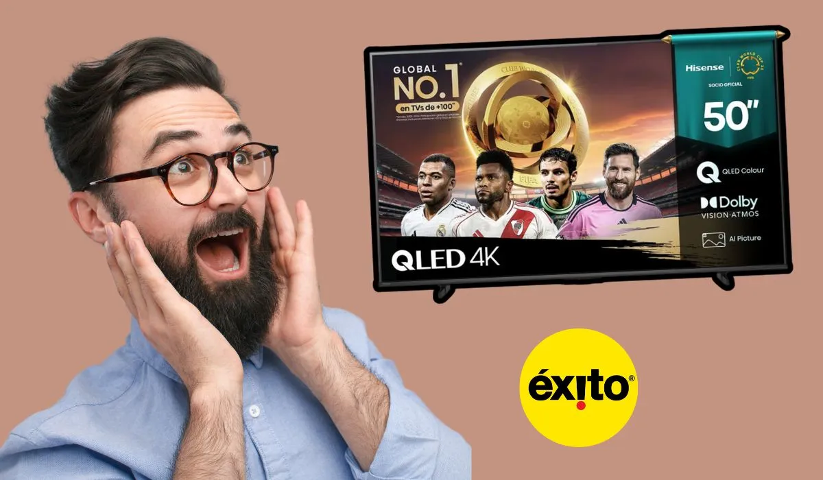 Almacenes Éxito, televisor Hisense QLED 50 pulgadas