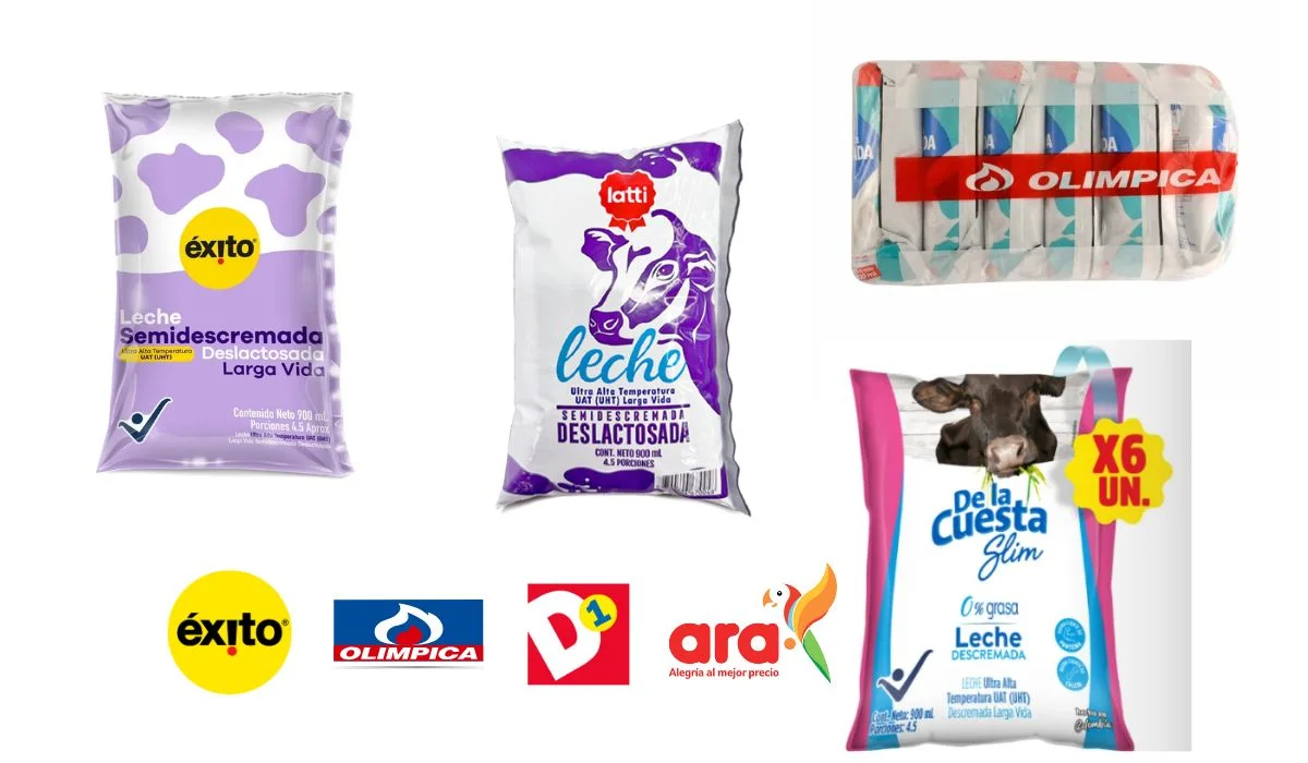 Leche en Colombia: ¿Éxito, D1, Ara u Olímpica? Revelamos dónde rinde más su dinero