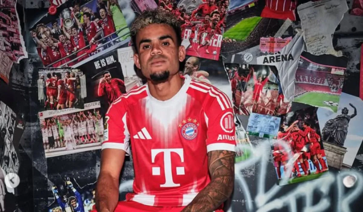Luis Díaz con la camiseta del Bayern Múnich