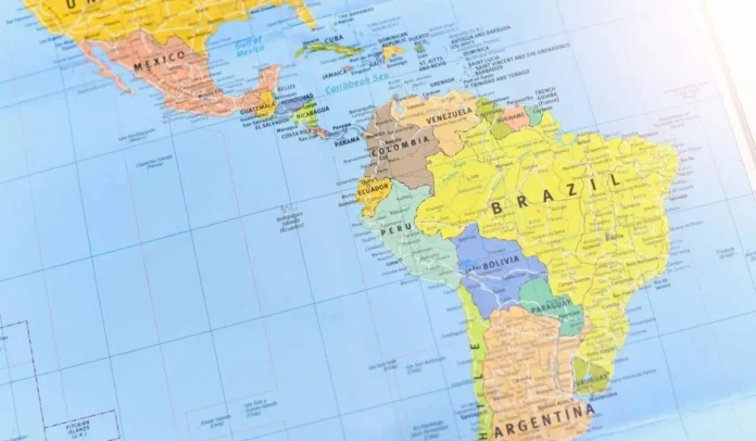 Mapa de Latinoamérica grandes eventos de juego en México y Colombia