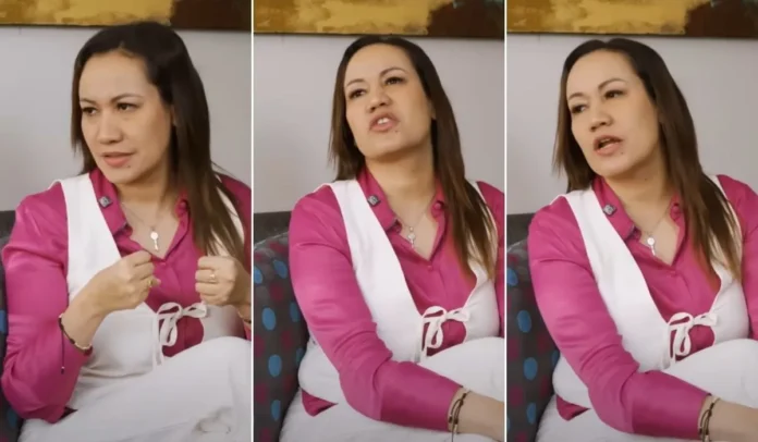 Carolina Corcho durante una entrevista