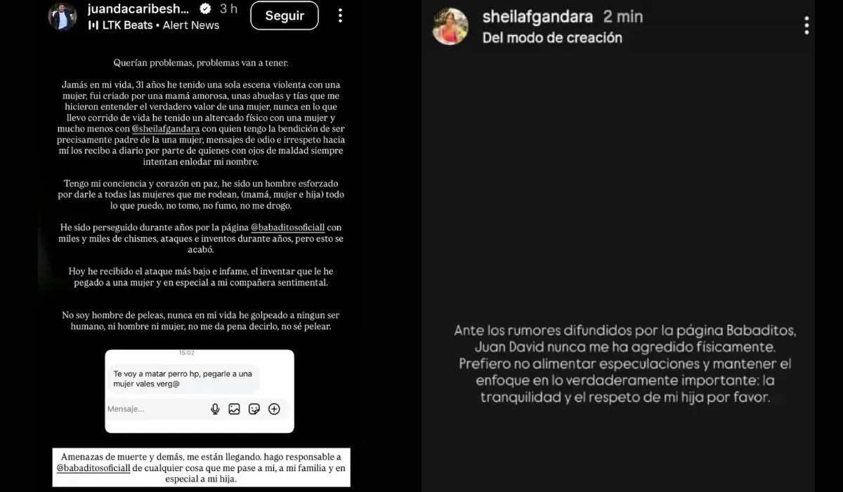 Declaraciones de Juanda Caribe y Sheila Gandara