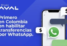 Transferencias por WhatsApp: La nueva apuesta de Grupo Aval Grupo Aval, primero en Colombia en habilitar transferencias por WhatsApp