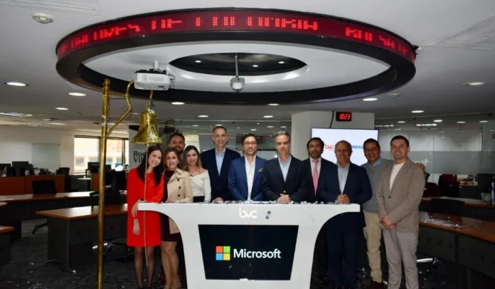 Microsoft cotiza en la bolsa colombiana