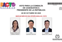 Votaciones consulta Pacto Histórico el 26 de octubre, lo que debes saber Tarjetón consulta presidencial Pacto Histórico 26 octubre