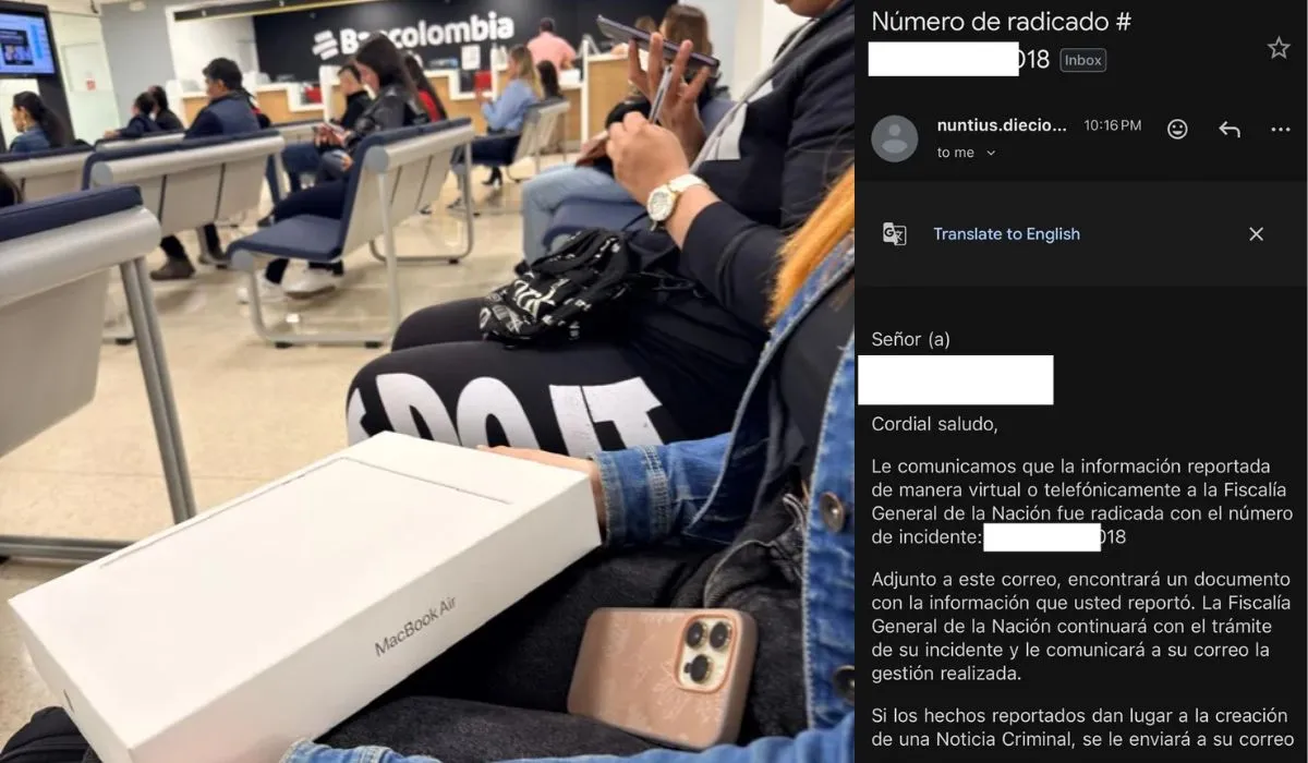 Así operan estafadores con cheques "en canje" en sucursales de Bancolombia