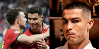 Cristiano Ronaldo, con expresión seria y reflexiva, durante su entrevista con el periodista Piers Morgan