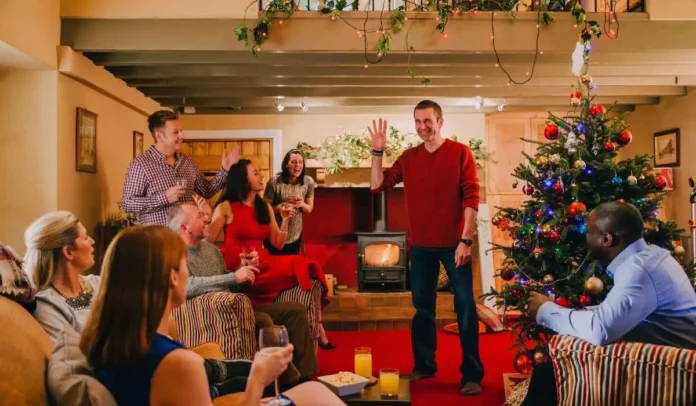 Juegos navideños en familia