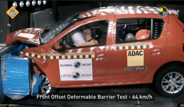 Prueba de impacto frontal y lateral de Latin NCAP al Renault Sandero, Logan y Stepway