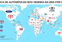 Las marcas de carros más vendidas en 2025 por país Marca de automóviles más vendida en 2025 por país