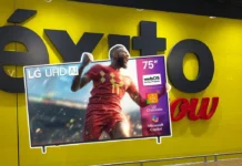 Televisor LG 75 pulgadas Uhd4K con 52% de descuento en Almacenes Éxito Éxito con televisor de 75 pulgadas en descuento