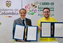 Rafael Grossi y Edwin Palma