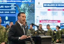 Policía Nacional incauta más de $3.300 millones en efectivo antes de elecciones a Congreso 2026 El ministro de Defensa, Pedro Sánchez, durante el puesto de mando